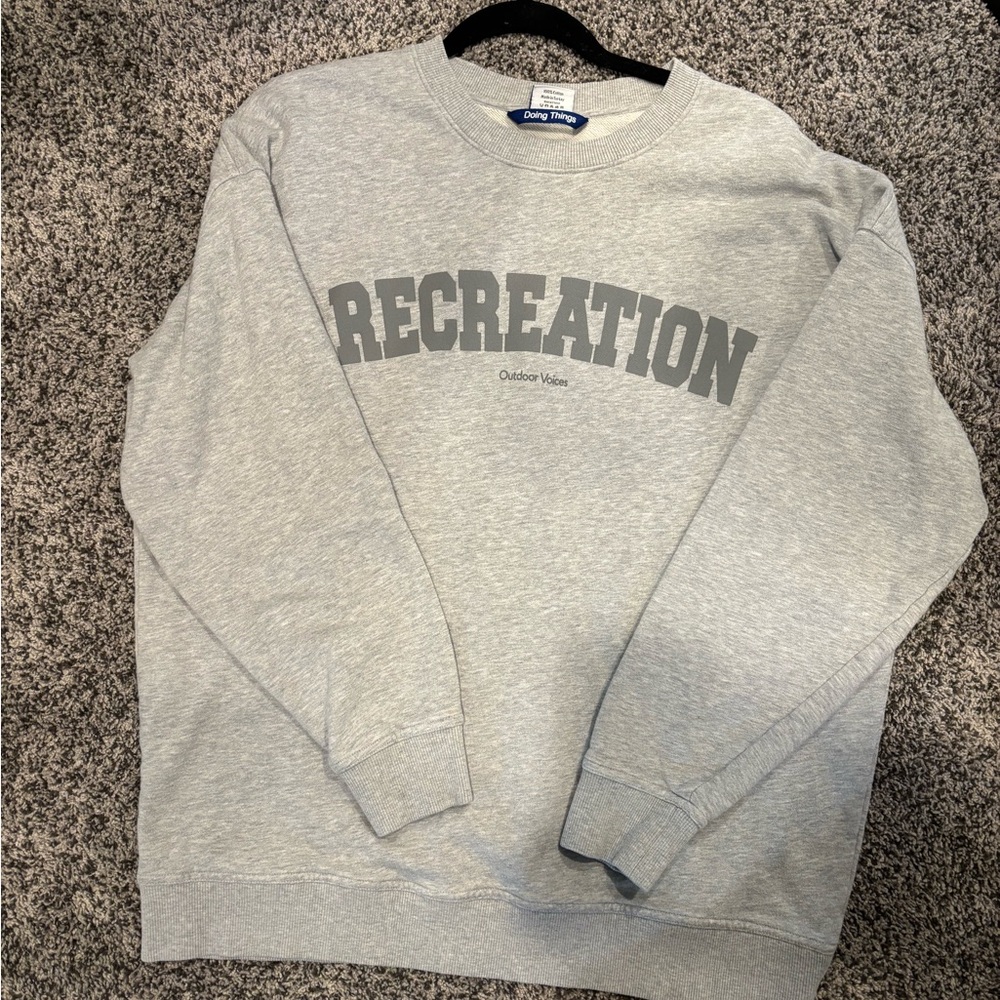 Outdoor Voices Gray Recreation Crewneck Sweater